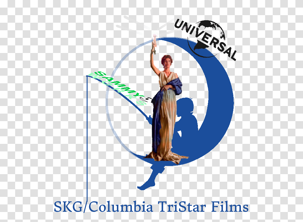 Skg Columbia Tristar Films Logo Boy On Moon Fishing, Person, Human, Acrobatic, Leisure Activities Transparent Png