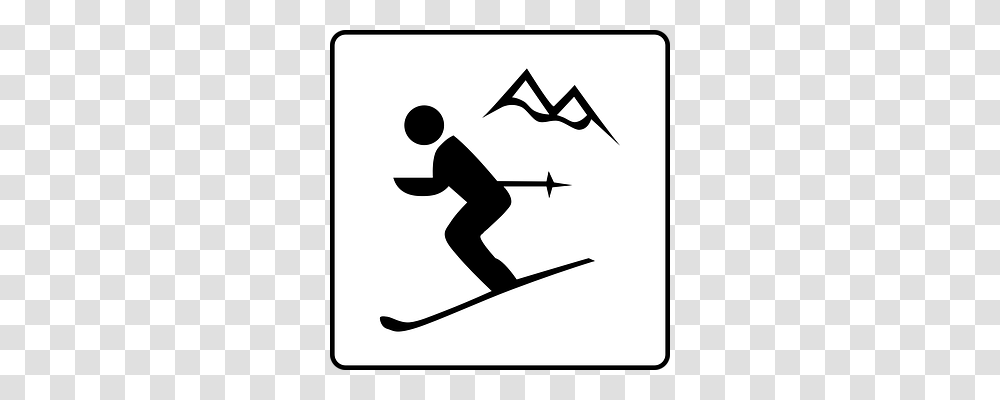 Ski Symbol, Stencil, Person, Human Transparent Png