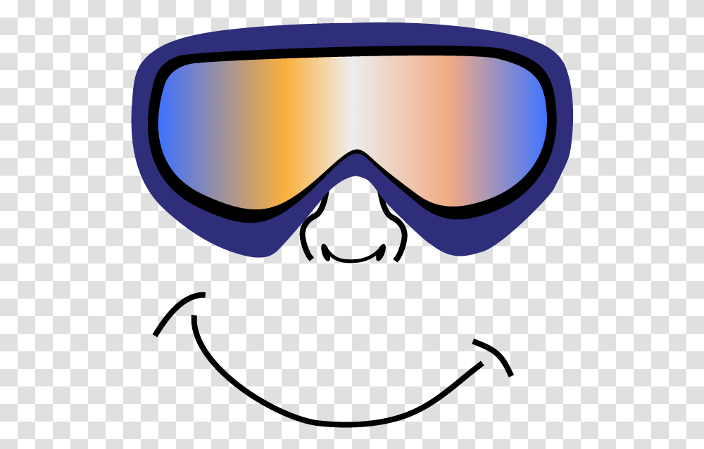 Ski Goggles Face Cartoon Face With Ski Goggles, Accessories, Accessory, Sunglasses Transparent Png