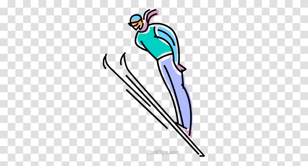 Ski Jumper Royalty Free Vector Clip Art Illustration, Bow, Utility Pole, Weapon, Weaponry Transparent Png