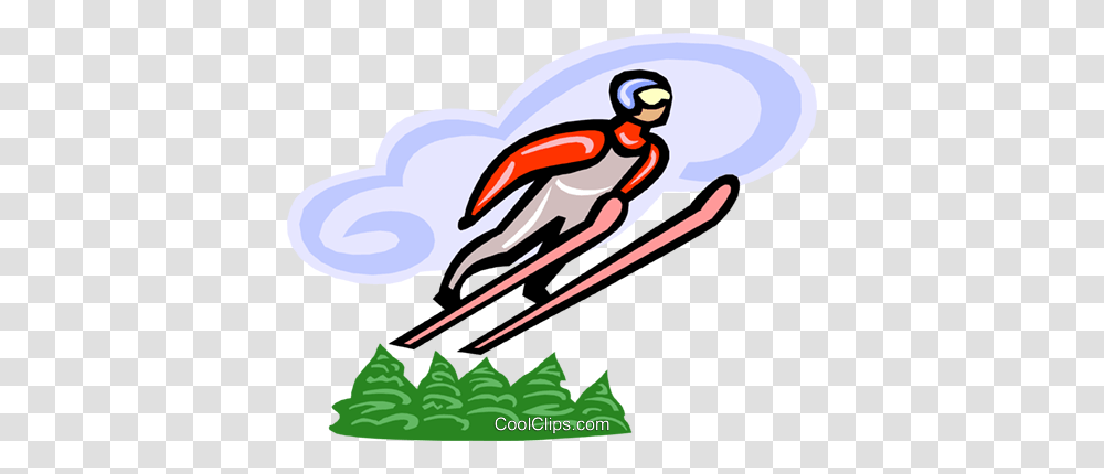 Ski Jumping Royalty Free Vector Clip Art Illustration, Outdoors, Nature, Bird, Animal Transparent Png