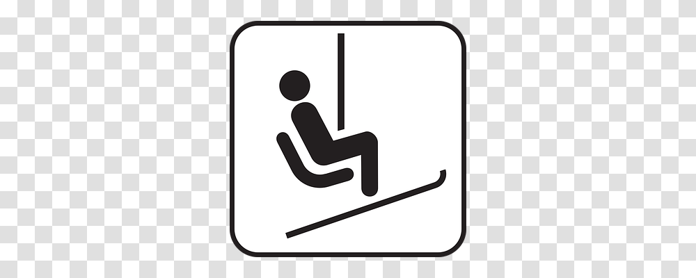 Ski Lift Symbol, Sign, White Board Transparent Png