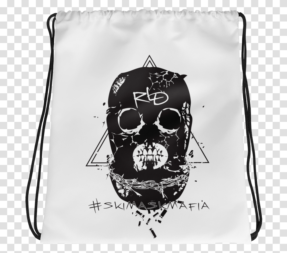 Ski Mask Mafia Money Bag Drawstring, Text, Label, Stencil, Clothing Transparent Png