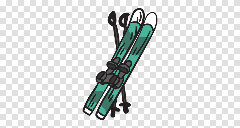 Ski Pole Equipment Snow Illustration Ski, Quiver, Arrow, Symbol, Housing Transparent Png