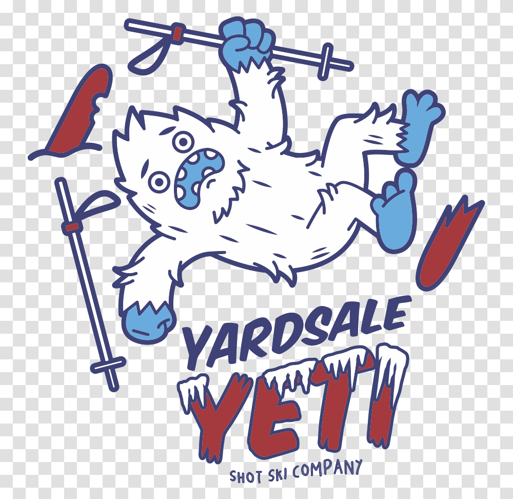 Ski Yard Sale Cartoon Download Yardsale Yeti, Person, Advertisement, Poster, Duel Transparent Png