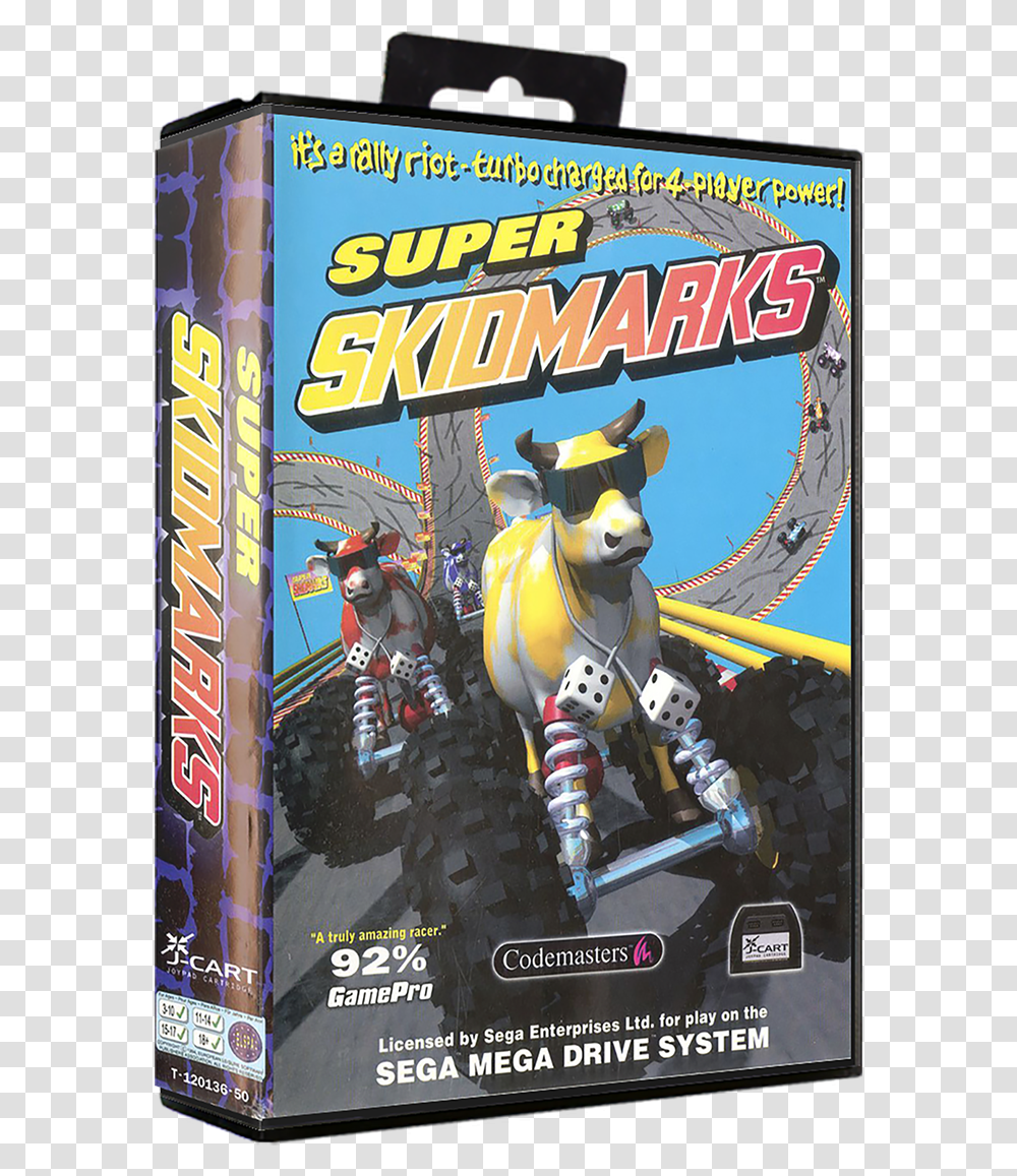 Skid Marks Super Skidmarks Mega Drive, Poster, Advertisement, Book, Comics Transparent Png