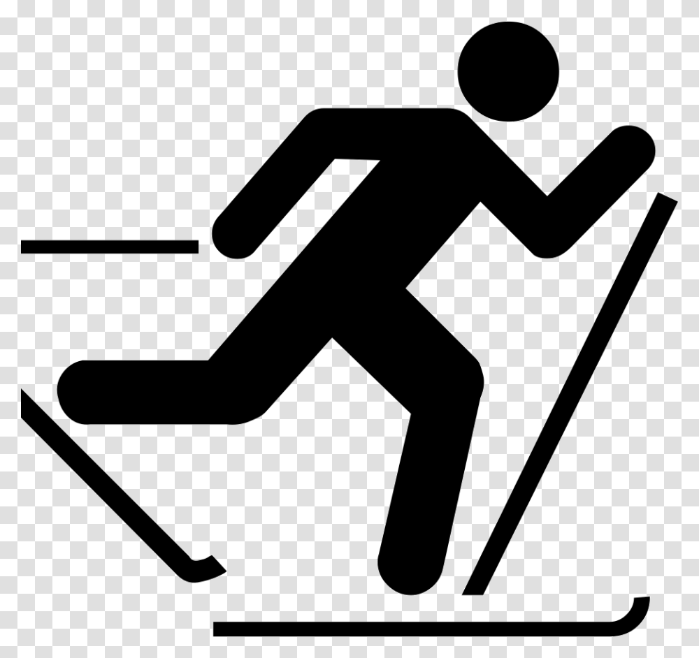 Skier Skiing Stick Figure Running Away, Hammer, Sport, Hurdle Transparent Png
