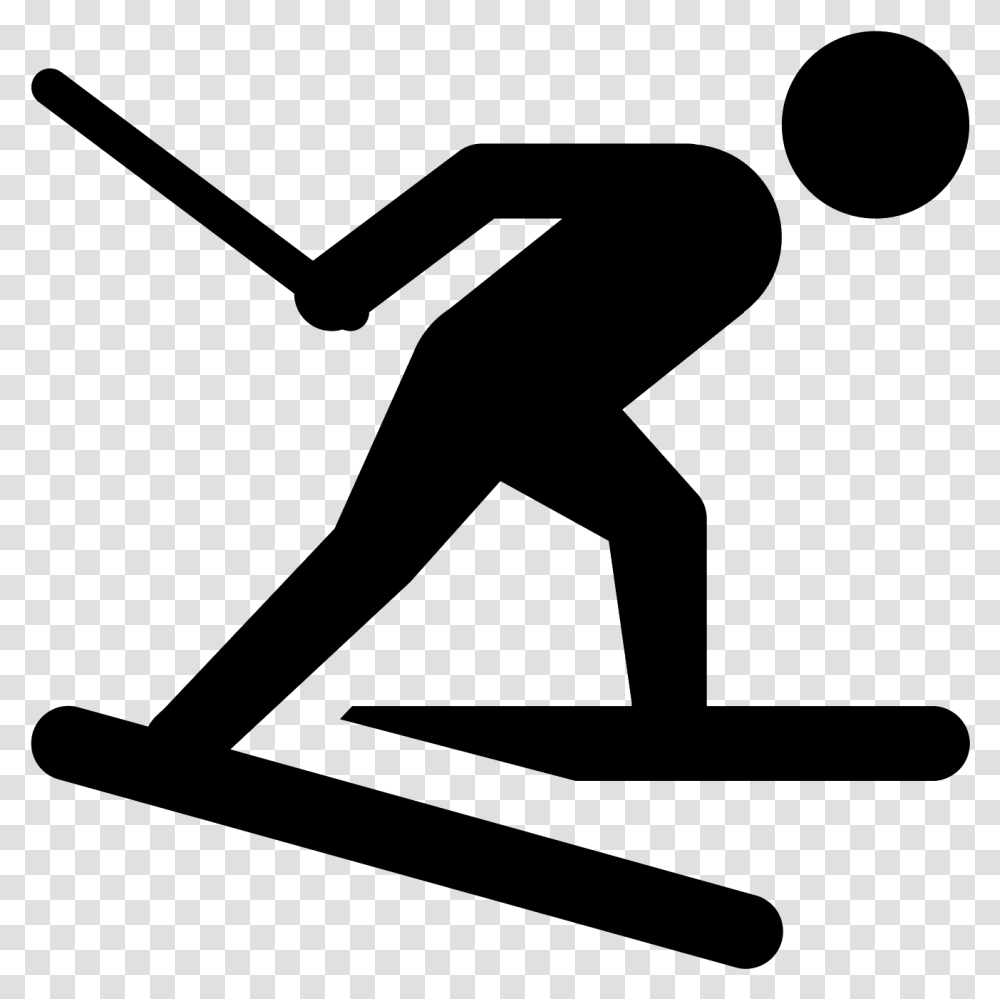 Skier Vector Icon Cross Country Ski Icon, Gray, World Of Warcraft Transparent Png