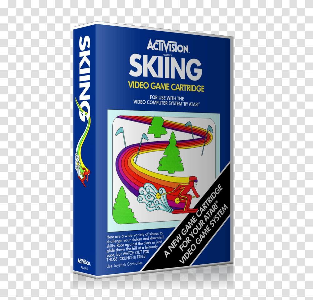 Skiing Atari Game Cover To Fit A Ugc Style Replacement Game, Advertisement, Flyer, Poster, Paper Transparent Png