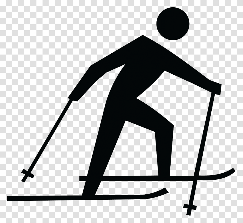 Skiing Photo Background Cross Country Ski Silhouette, Bow, Sport, Sports, Working Out Transparent Png