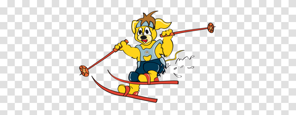 Skiing With The Kids Yellow Power Ski School, Leisure Activities, Performer, Crowd, Circus Transparent Png