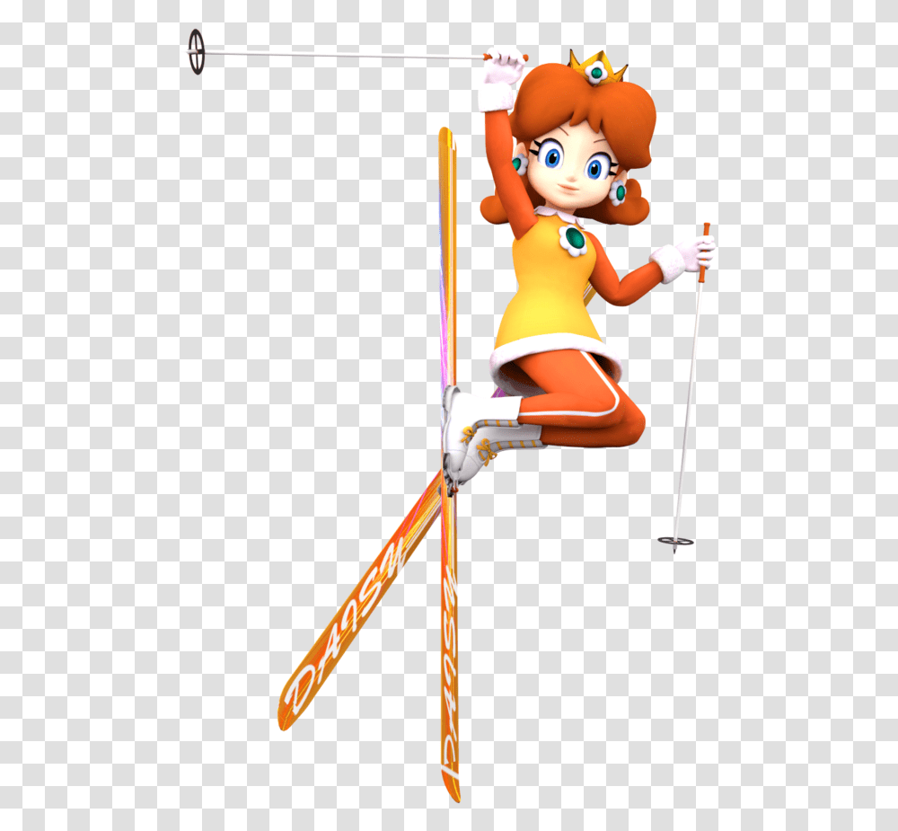 Skillful Skiing Daisy By Bradman267 Dart33c Princess Daisy Winter Outfit Ski, Architecture, Building, Bow, Person Transparent Png