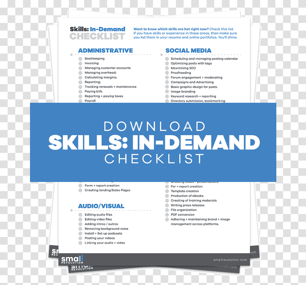 Skills In Demand Checklist, Flyer, Poster, Paper, Advertisement Transparent Png
