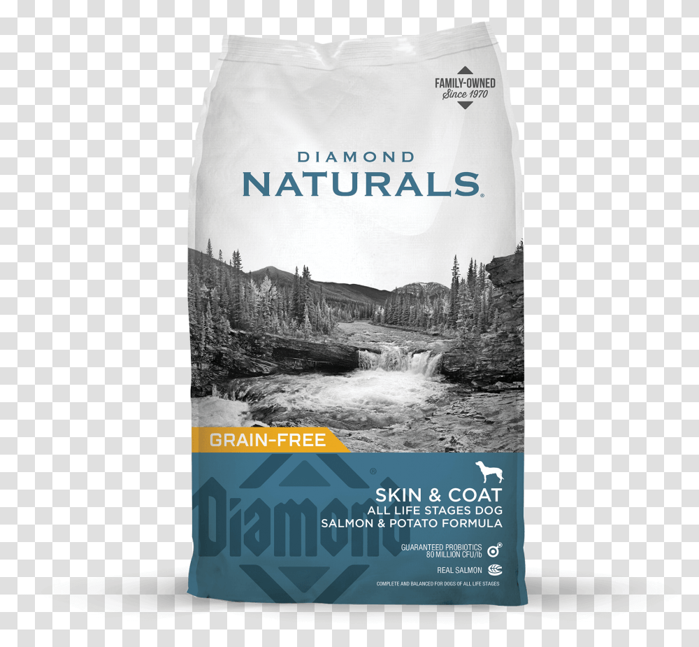 Skin And Coat Front Of Bag Diamond Naturals Puppy Food, Advertisement, Poster, Flyer, Paper Transparent Png