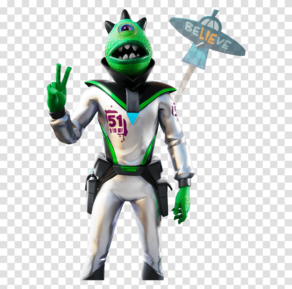 Skin Area 51 Fortnite, Costume, Apparel, Person Transparent Png