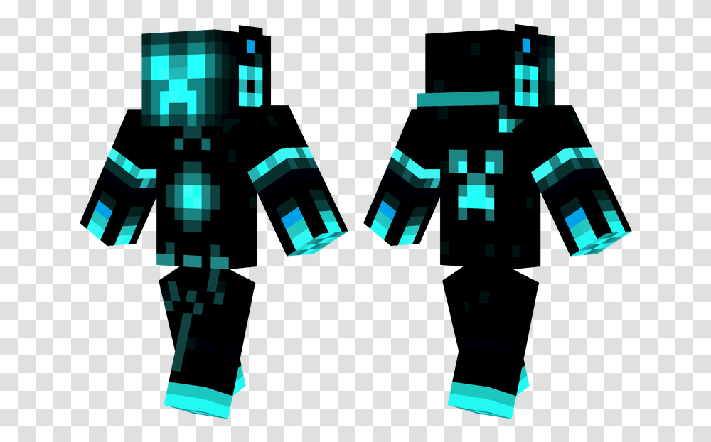 Skin De Creeper Azul, Minecraft Transparent Png