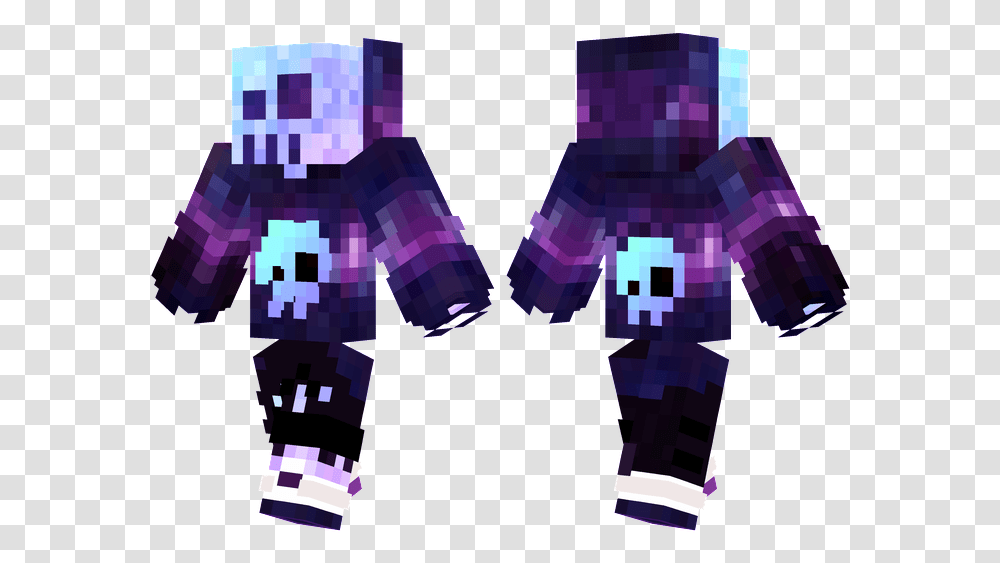 Skin De Minecraft Skeleton, Purple, Crystal Transparent Png