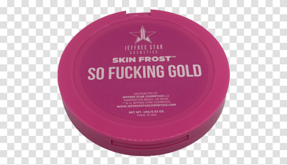 Skin Frost So F Ing Gold Jeffree Star Cream, Frisbee, Toy, Cosmetics, Face Makeup Transparent Png