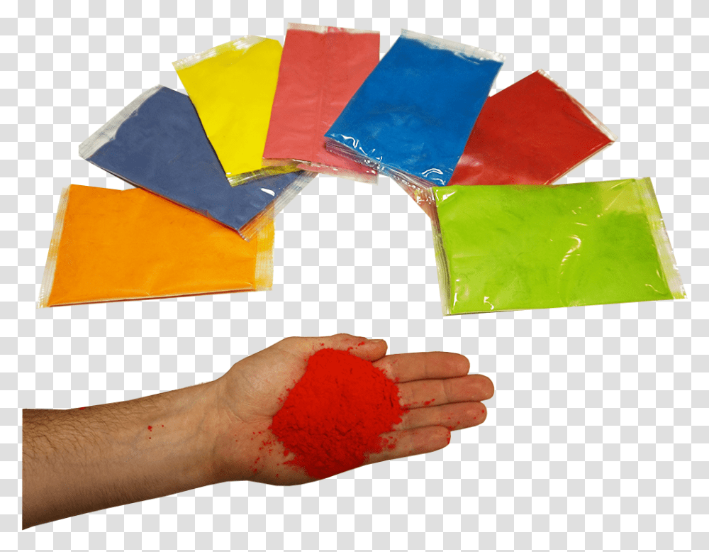Skin Harmless Gulal Holi Colors Powder Made With Natural Holi Color In Hand, Person, Human, Paper, Finger Transparent Png