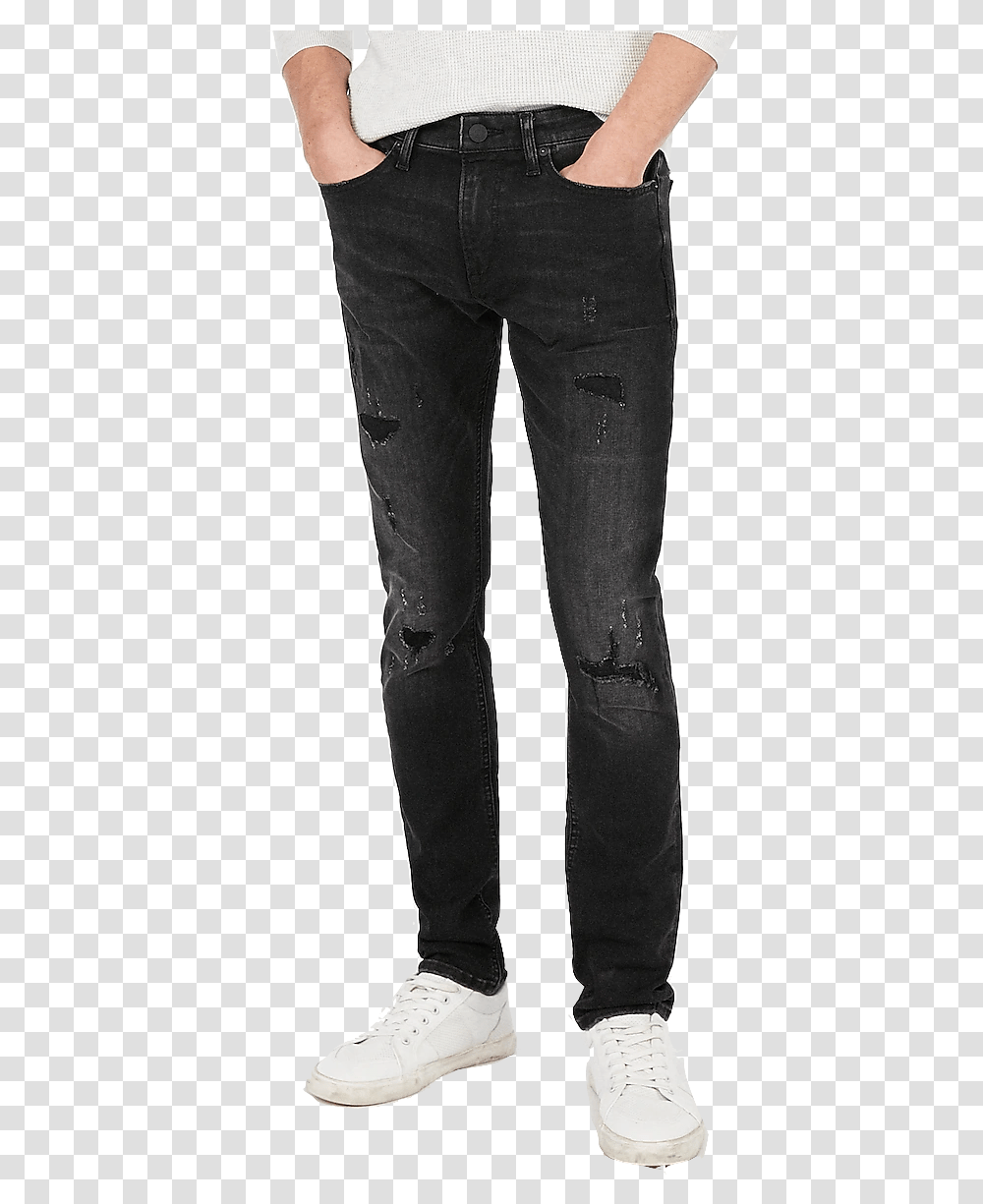 Skinny Black Hyper Ripped Stretch Jeans Express Men Frame L Homme Skinny Fit Jeans, Pants, Apparel, Denim Transparent Png