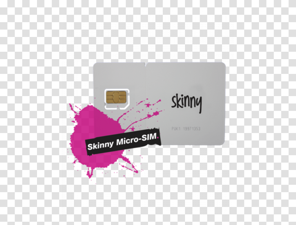 Skinny Micro Sim Card Skinny Mobile, Paper, Business Card, Page Transparent Png