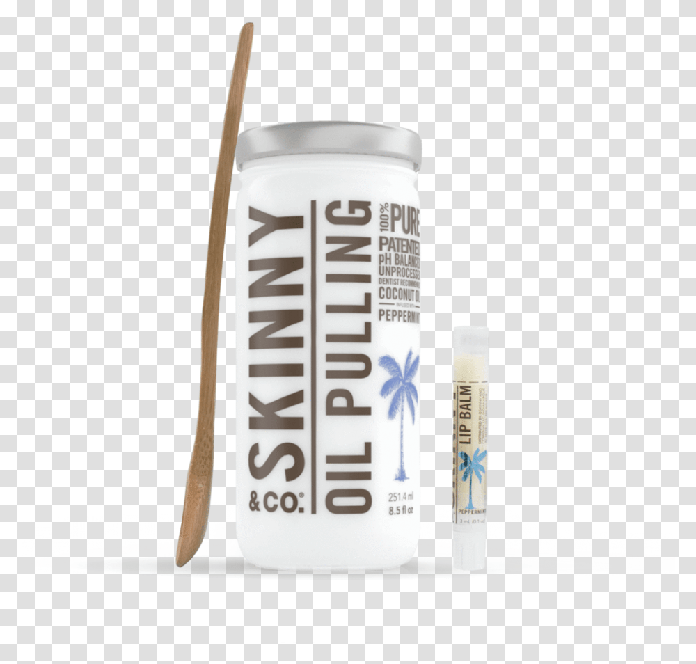 Skinny Oil Pulling Kit Cosmetics, Cup, Label, Cylinder Transparent Png
