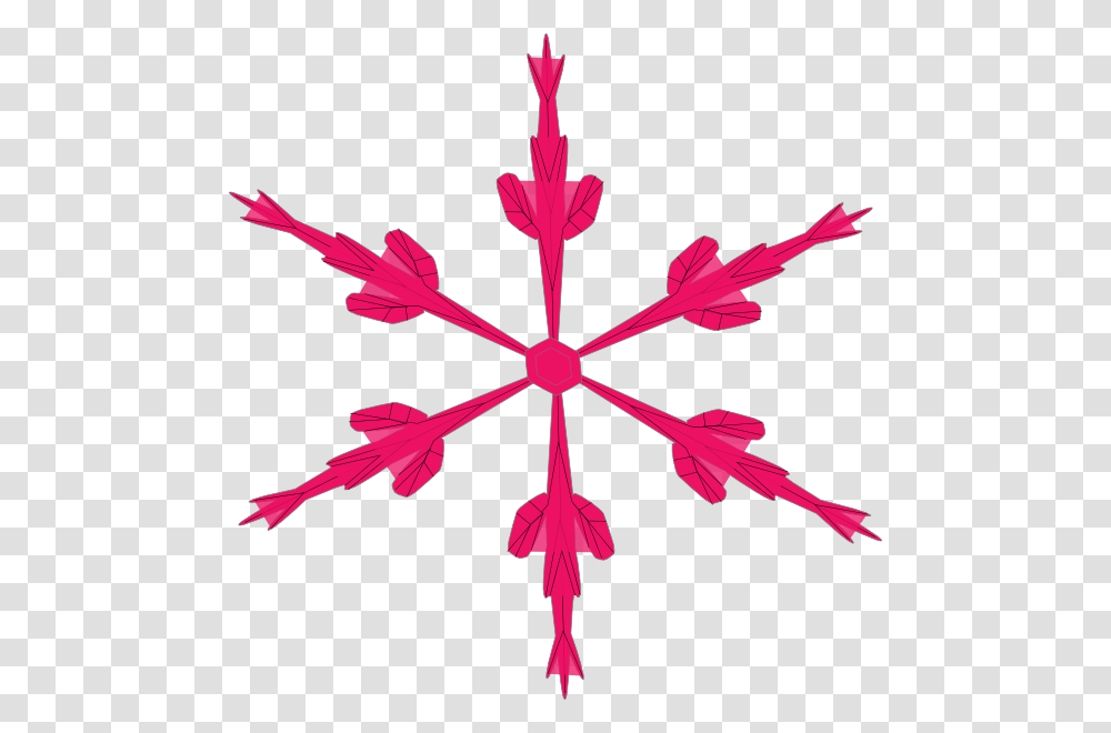Skinny Pink Snowflake Clip Art, Pattern Transparent Png