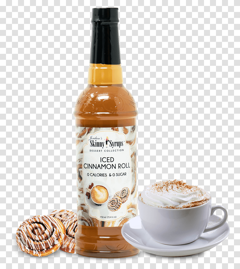 Skinny Syrup Iced Cinnamon Roll, Saucer, Pottery, Beverage, Drink Transparent Png
