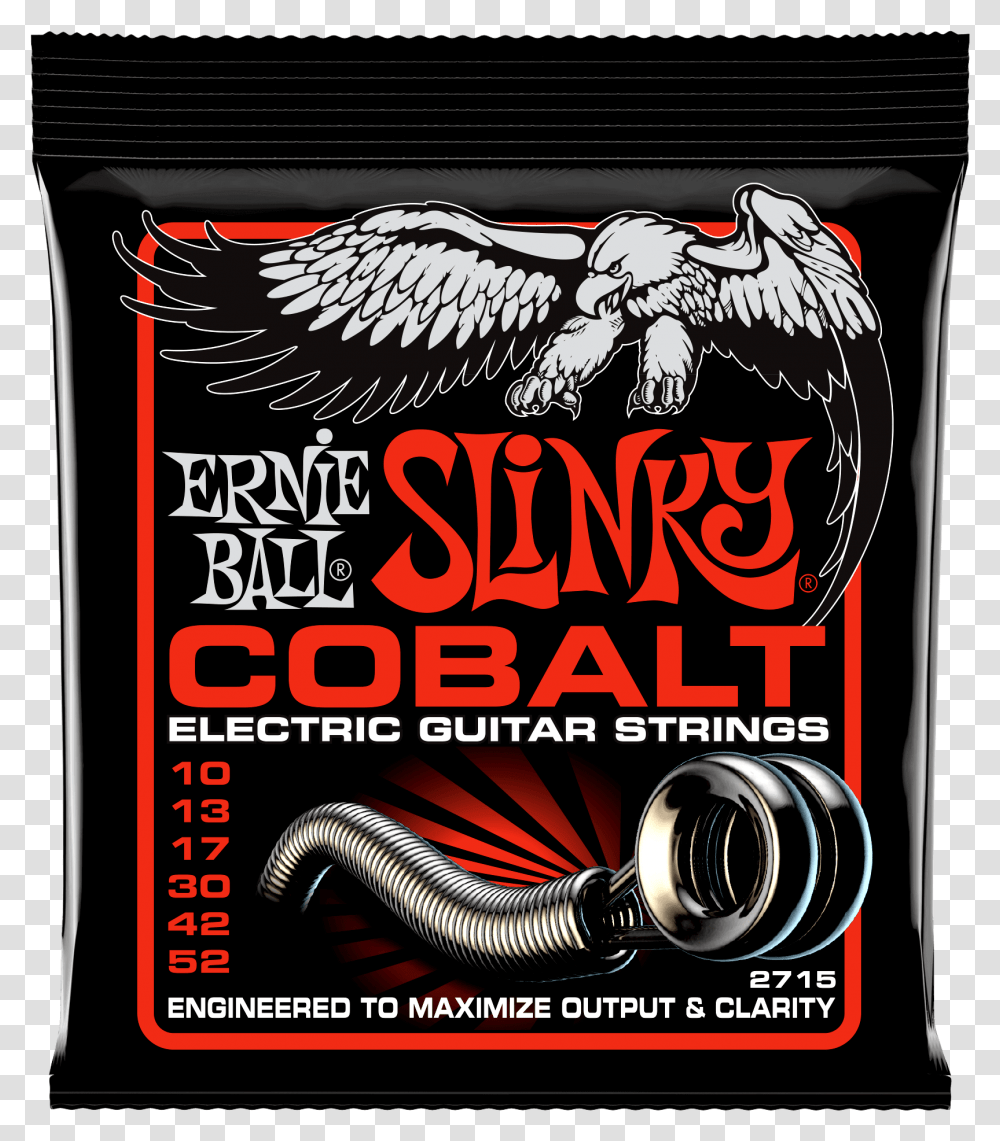 Skinny Top Heavy Bottom Slinky Cobalt Electric Guitar Ernie Ball Hybrid Slinky Cobalt, Poster, Advertisement, Flyer, Paper Transparent Png