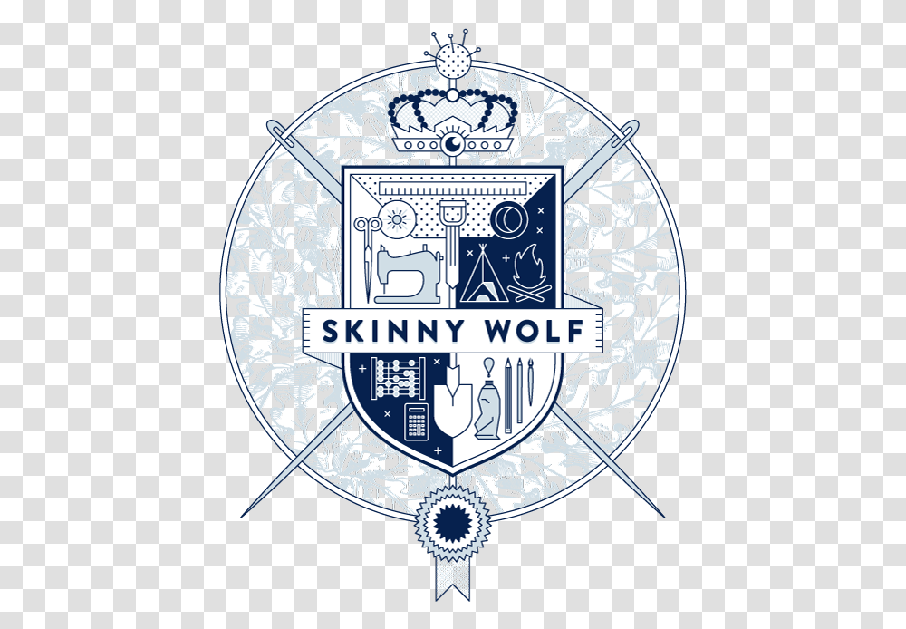 Skinny Wolf Logo Illustration, Emblem, Symbol, Trademark Transparent Png