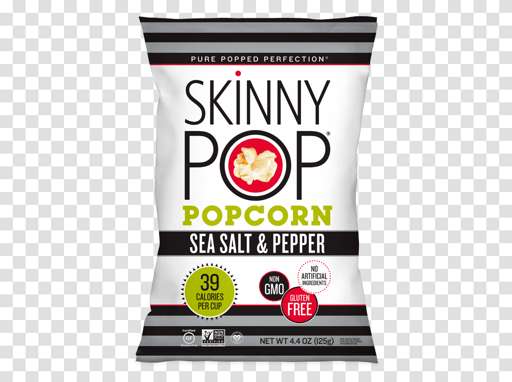 Skinnypop Sea Salt Amp Pepper Skinny Pop Popcorn Pepper, Poster, Advertisement, Food, Flour Transparent Png