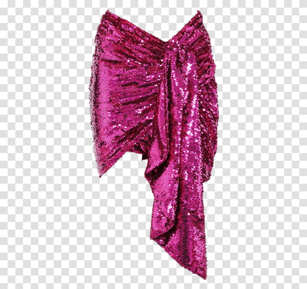 Skirt Party Pink Sequins Sequin Velvet, Clothing, Apparel, Scarf, Stole Transparent Png