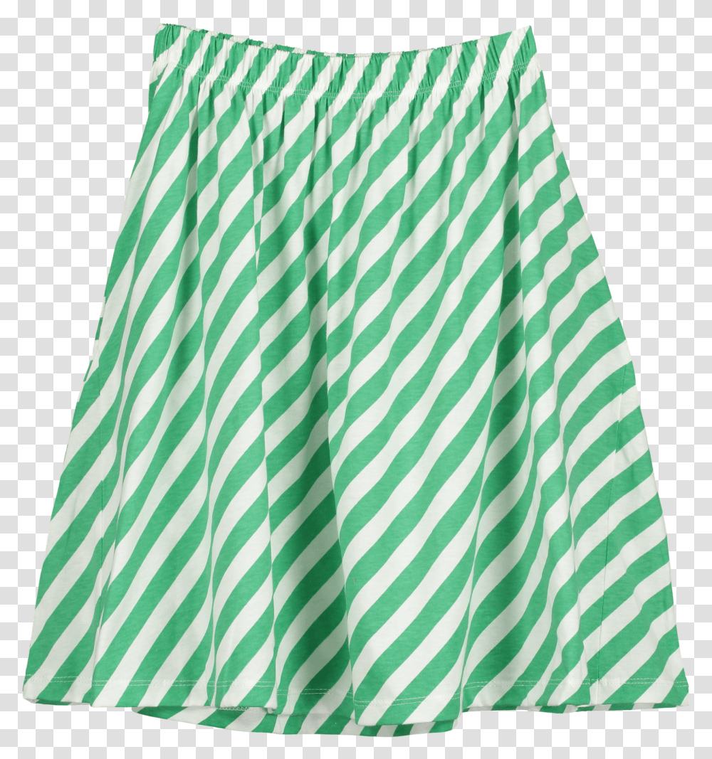 Skirt Vanilla Amp Grass Green Diagonal Stripe Miniskirt, Apparel, Dress, Female Transparent Png