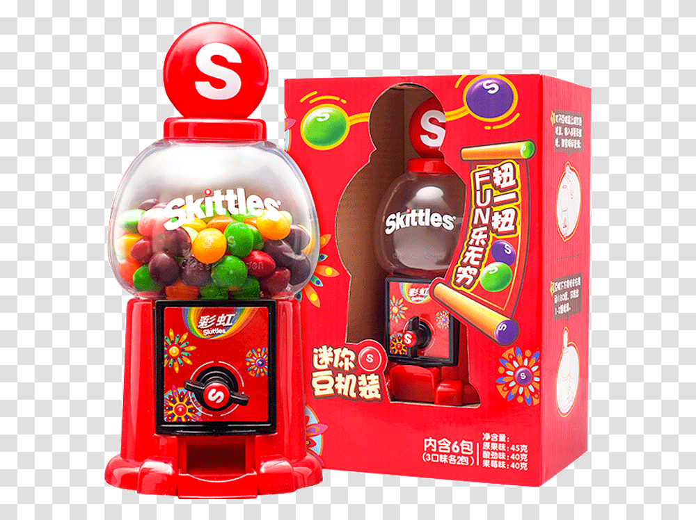 Skittles Mini Dispenser, Arcade Game Machine, Food, Candy Transparent Png