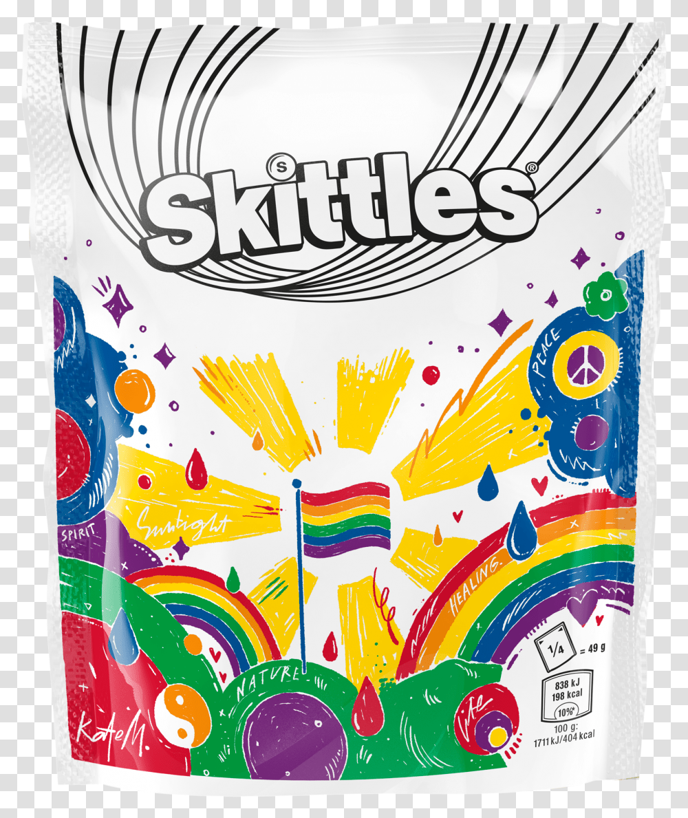 Skittles Teams Up With Artists Skittles Pride 2019, Bottle, Text, Graphics, Drawing Transparent Png