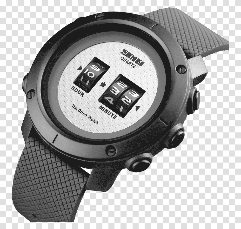 Skmei 1486 Drum Watch, Wristwatch Transparent Png