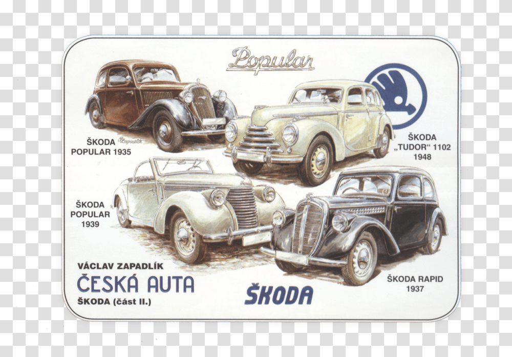 Skoda Vintage, Car, Vehicle, Transportation, Wheel Transparent Png