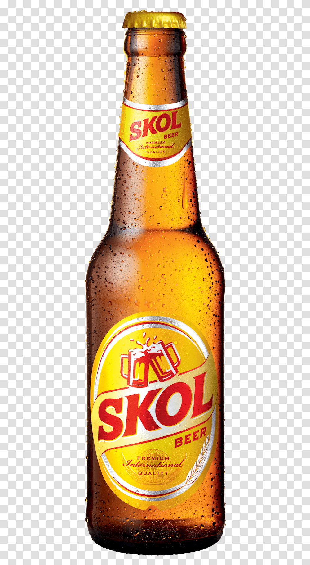 Skol Beer Bottle, Alcohol, Beverage, Drink, Lager Transparent Png