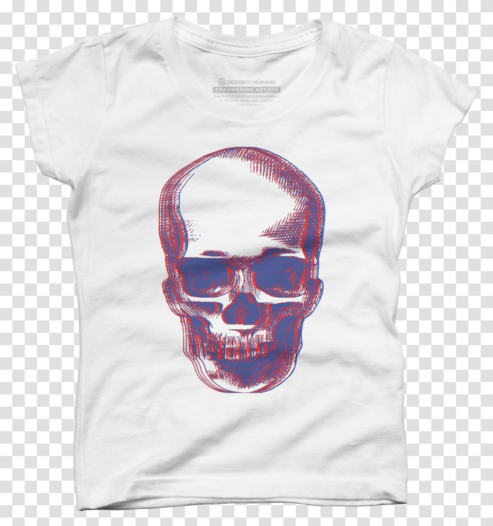 Skull 3d Men's T Shirt Skull, Apparel Transparent Png