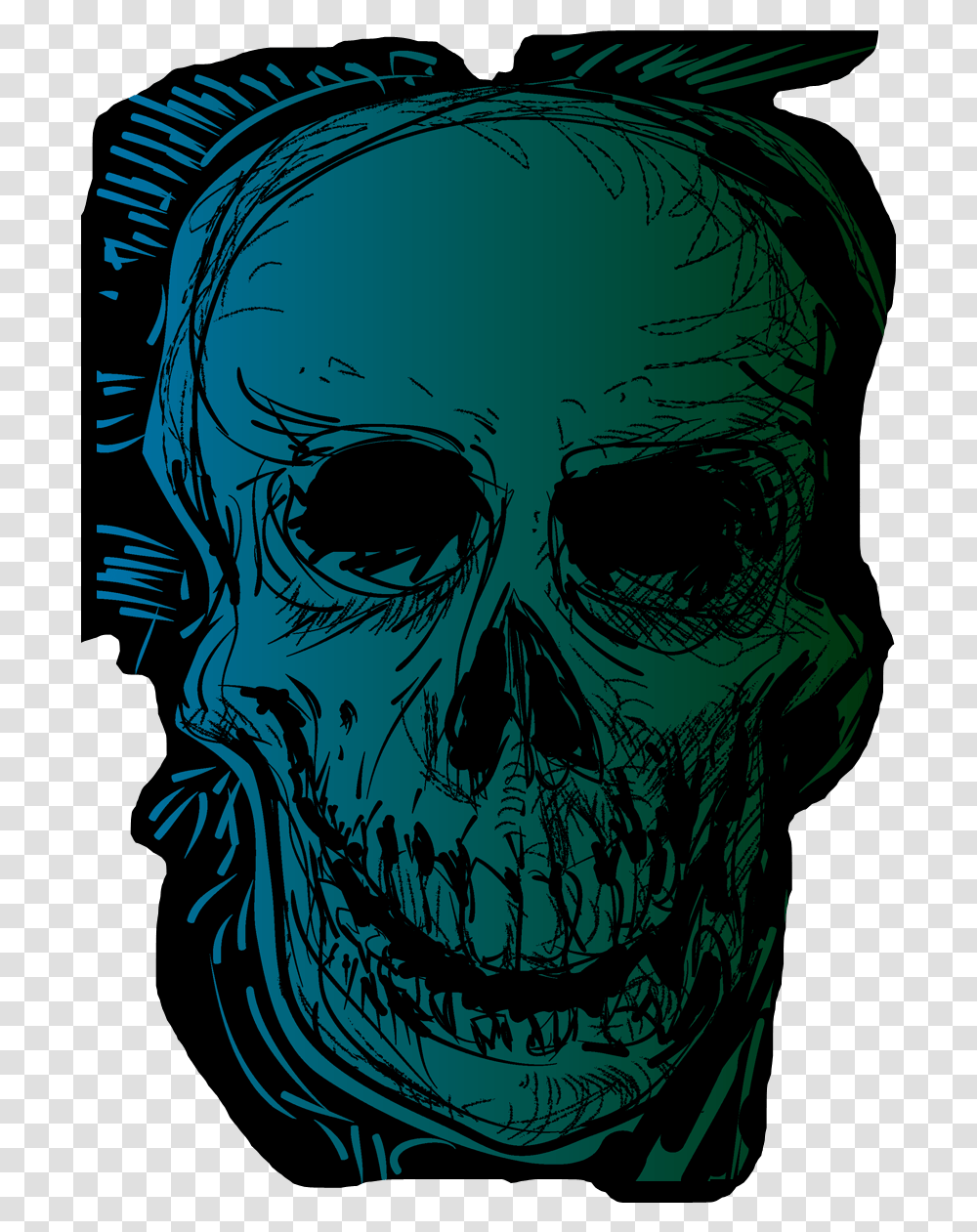 Skull, Alien, Head, Drawing Transparent Png