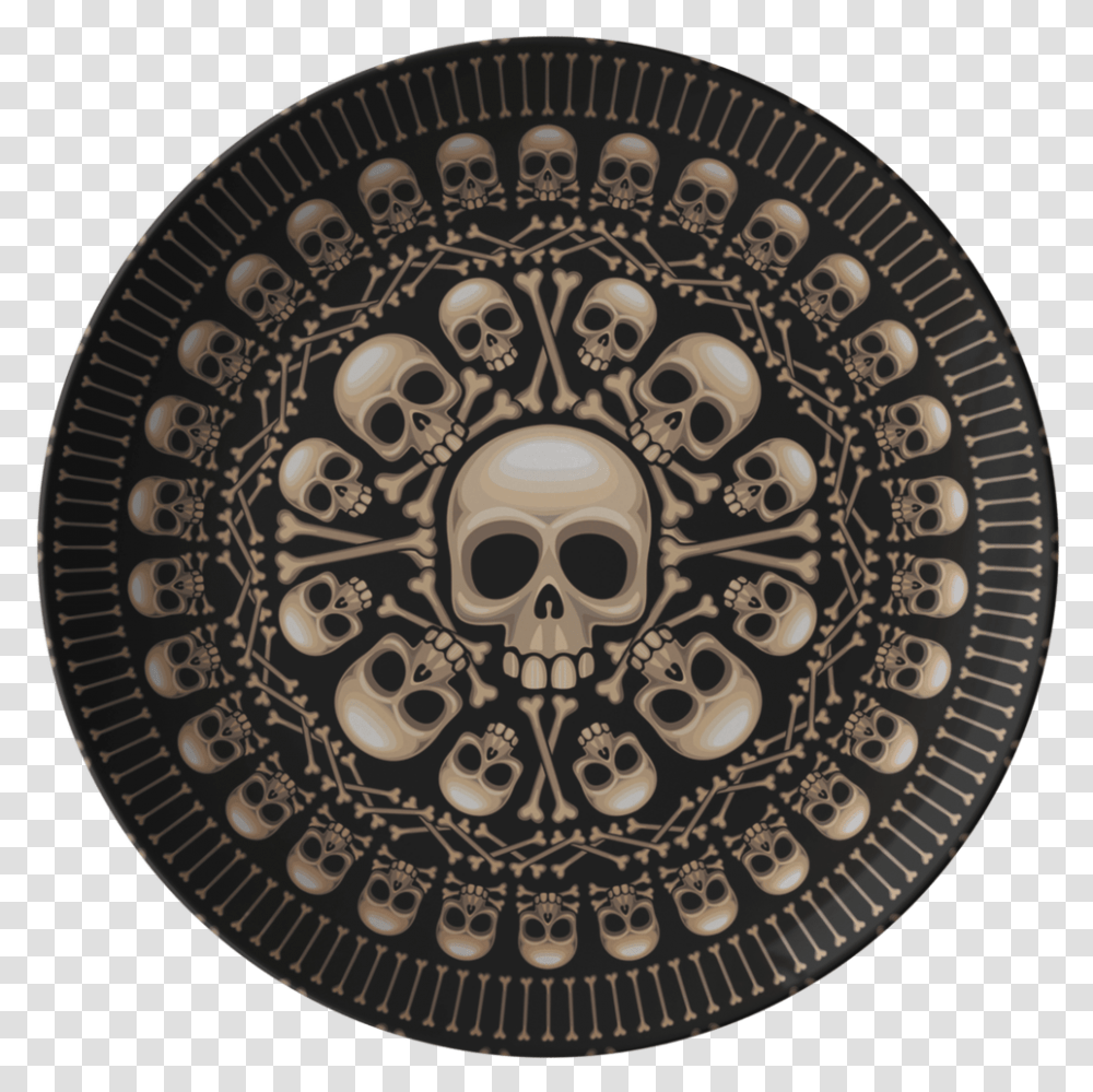 Skull Amp Bones Dinner Plate, Rug, Doodle, Drawing Transparent Png