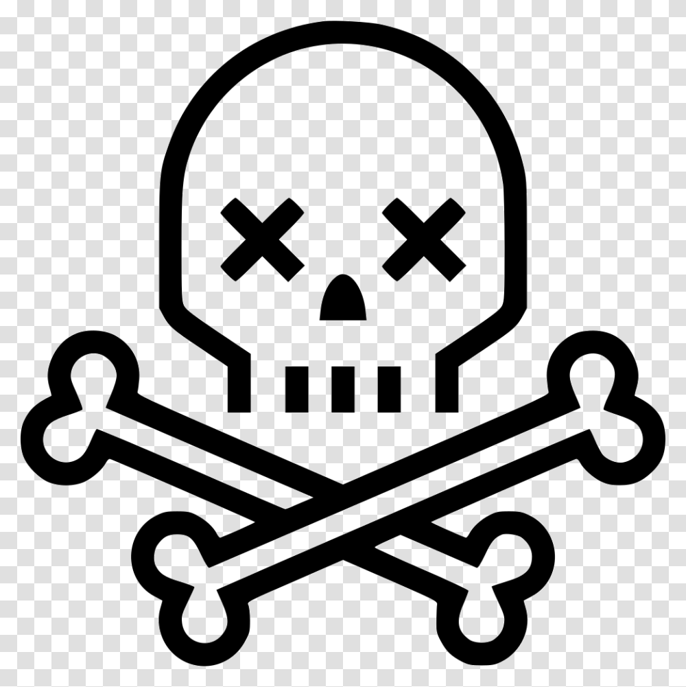 Skull And Bones Icon Free Download, Lawn Mower, Tool, Stencil Transparent Png