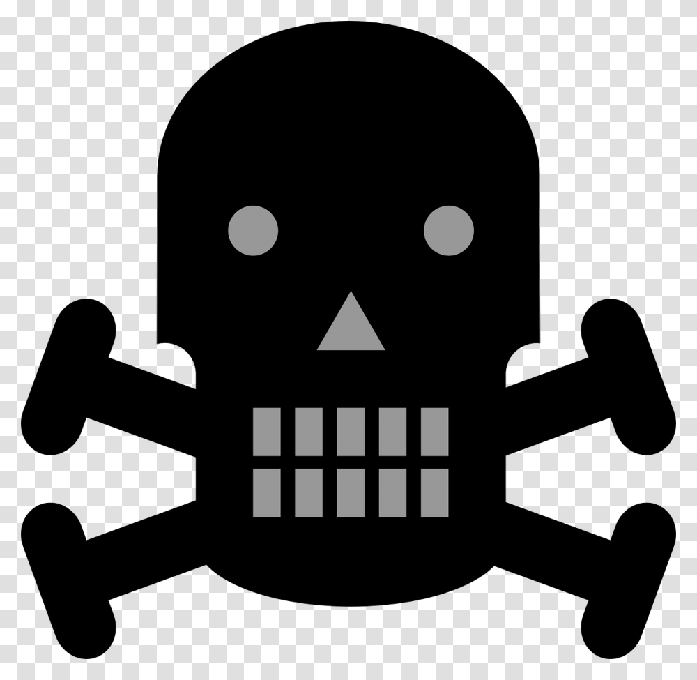 Skull And Bones Svg, Sign, Stencil Transparent Png