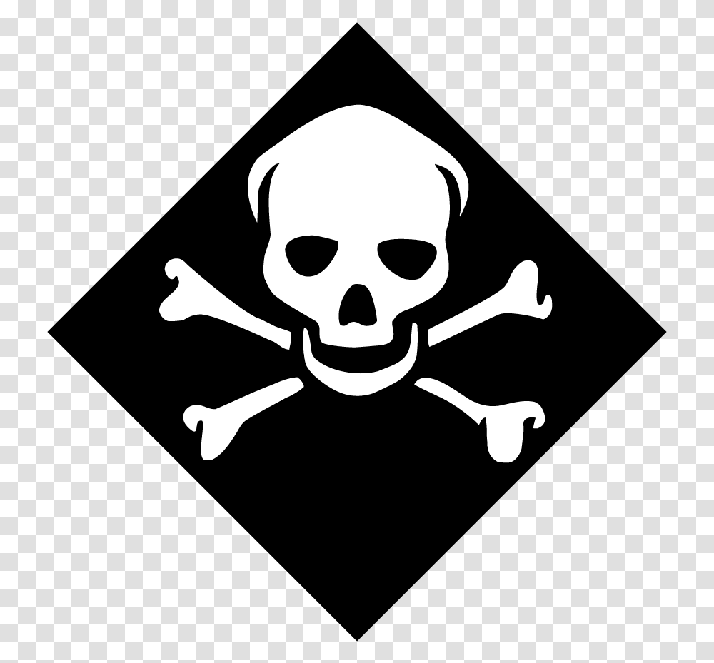 Skull And Cross Bones Inhalation Hazard Placard, Pirate, Snowman, Winter Transparent Png