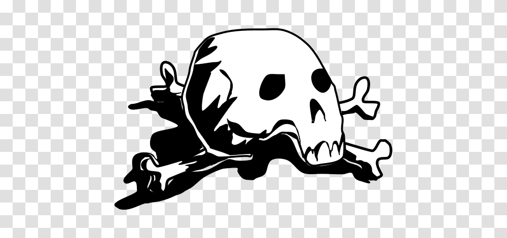 Skull And Crossbones Clip Arts For Web, Stencil, Mammal, Animal, Cattle Transparent Png