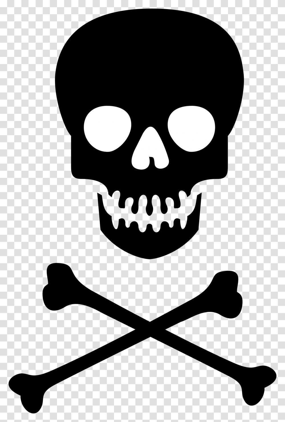 Skull And Crossbones Clipart Skull And Crossbones, Stencil, Face, Label Transparent Png