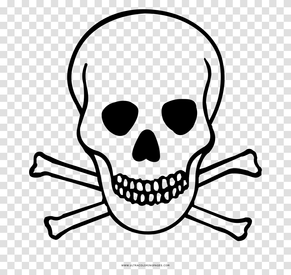 Skull And Crossbones Coloring, Gray, World Of Warcraft Transparent Png
