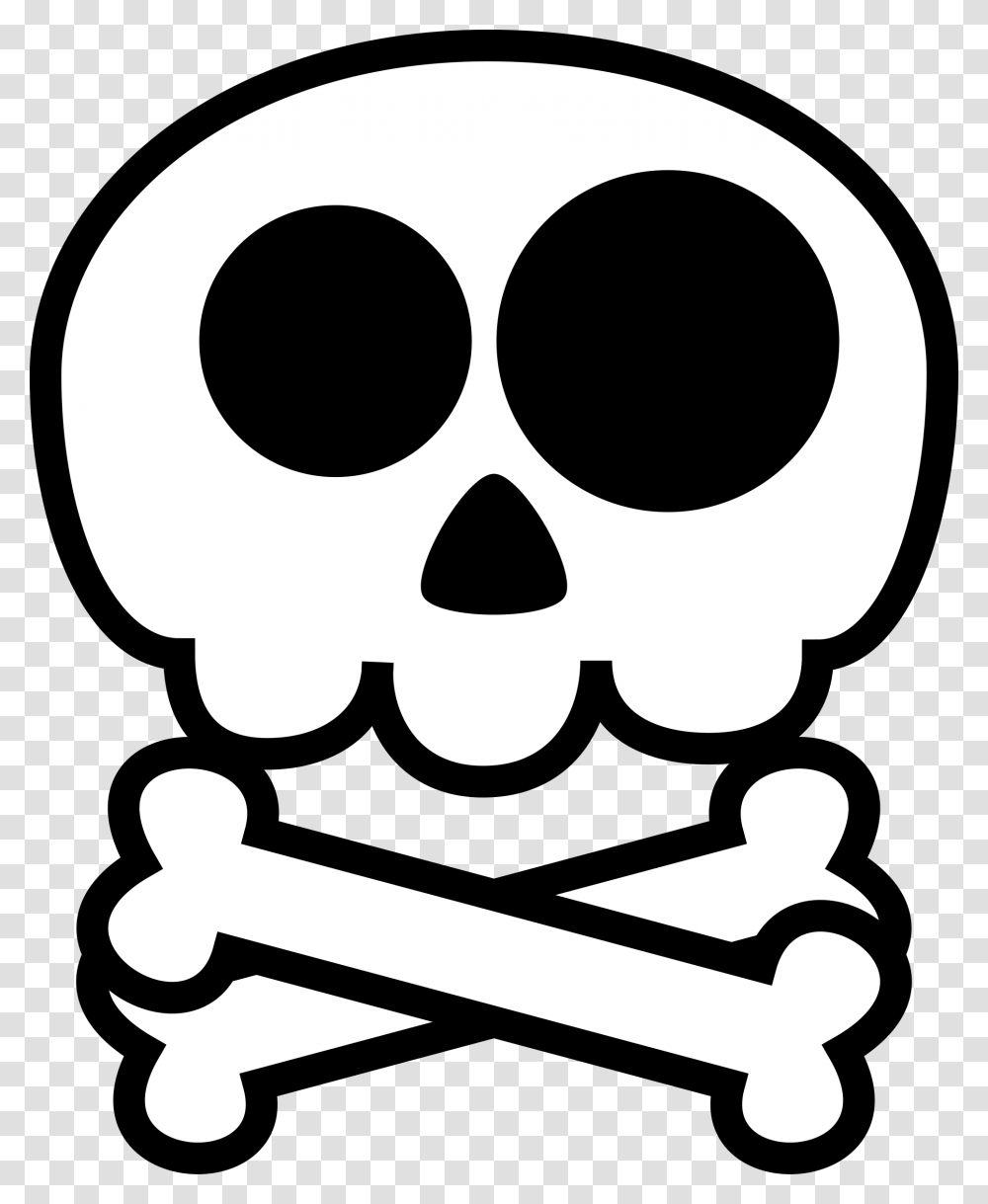 Skull And Crossbones Cute, Stencil, Rug, Hook Transparent Png