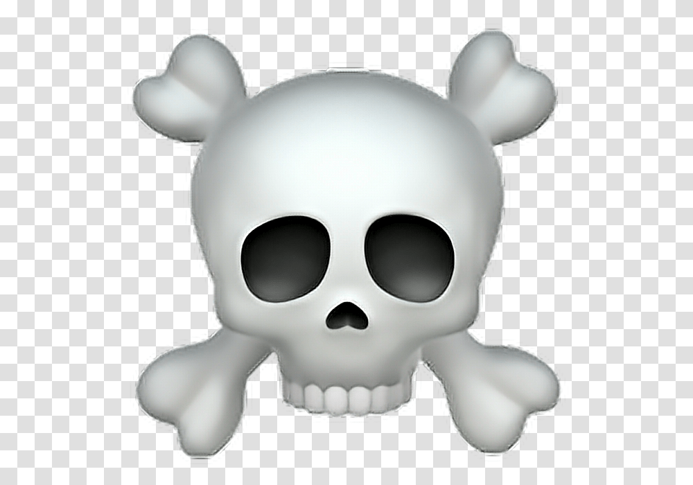 Skull And Crossbones Emoji Tete De Mort Emoji, Toy, Mask, Plush, Alien Transparent Png