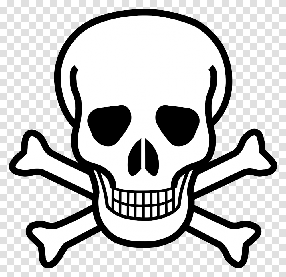 Skull And Crossbones Large, Logo, Trademark, Emblem Transparent Png